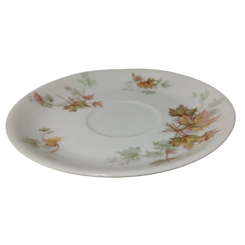 Antique Limoges Haviland Saucer France Maple‎ Leaf Fall Multicolor 5.5 Inches